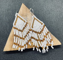 Load image into Gallery viewer, White Beaded Fringe Earrings