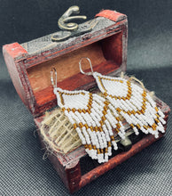 Load image into Gallery viewer, White Beaded Fringe Earrings