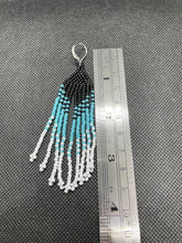 Load image into Gallery viewer, Blue Fringe Earrings